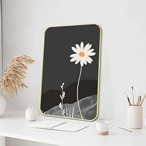 Livin'luxe Elegant Single Daisy Wall Art | Minimalist Floral Painting ...