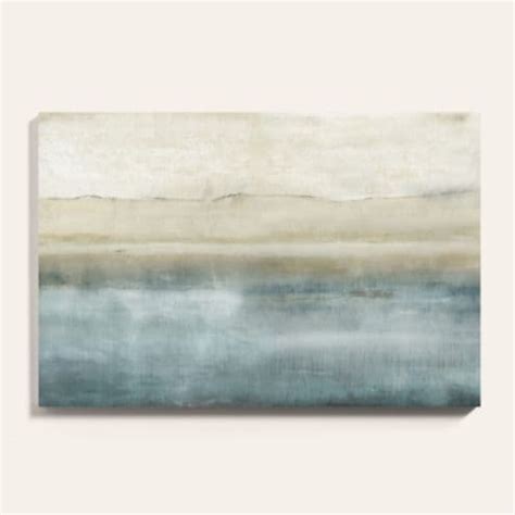 Pacific View Panorama Art with Cool Blue & Ivory