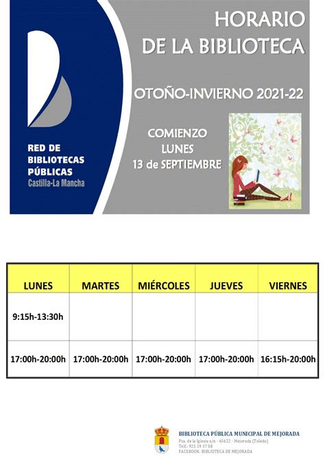 Nuevo horario biblioteca