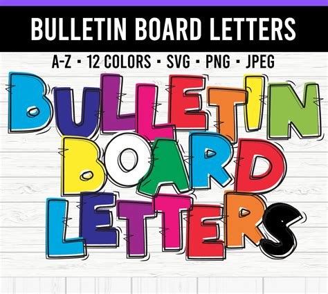 Printable Bulletin Board Letters: Colorful Doodle Alphabet Letters ...