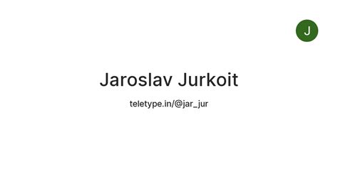 Jaroslav Jurkoit — Teletype