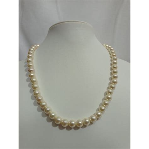 Cream Color Faux Pearls Necklace, High Quality Faux Pearls, Handmade ...