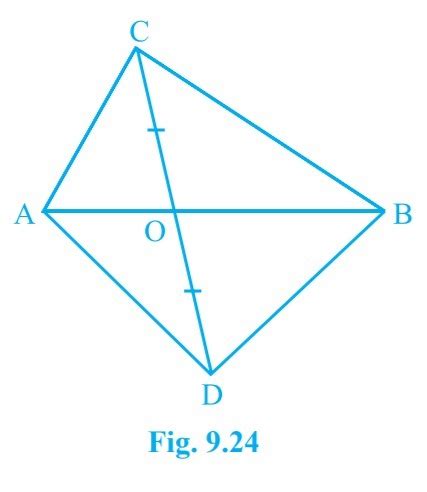 ABC and ABD are two triangles on the same base AB. If line- segment CD ...