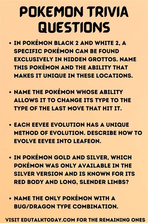 36 Pokemon Trivia Questions - EduTalkToday