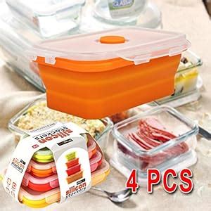 Buy Gowind-in Lunch Box,Food Grade Silicone Folding Lunch Box Microwave ...