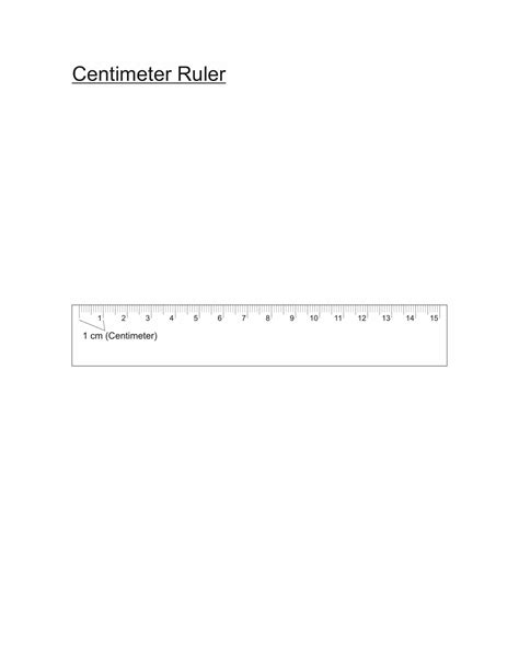 Centimeter Ruler Printable