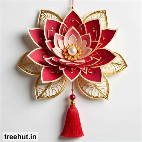 Free Lotus Wall Hanging Printables for Diwali Decorations, Bulletin ...