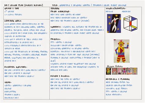 Grade 1 Art Lesson Plans