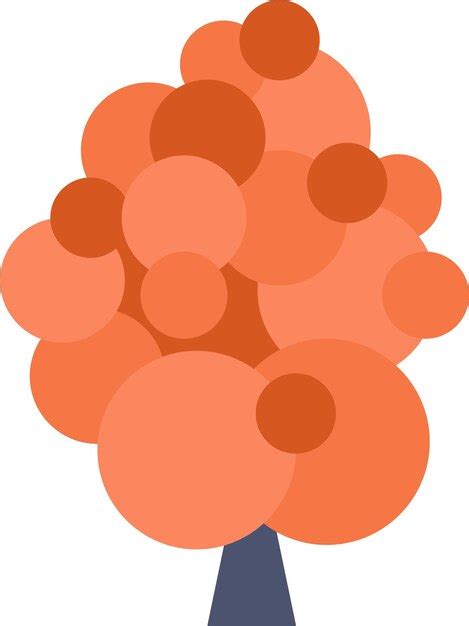 Geometric tree circle foliage | Premium Vector