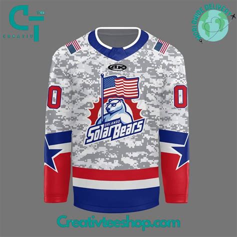 Orlando Solar Bears Happy Memorial Day 2025 Personalized Hockey Jersey ...