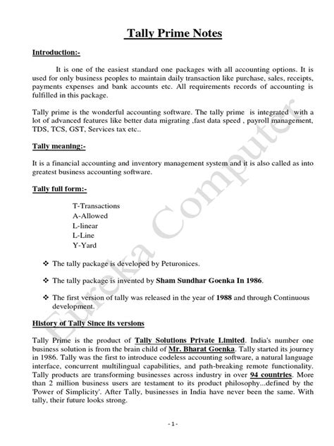 Tally Notes PDF Download 的图像结果