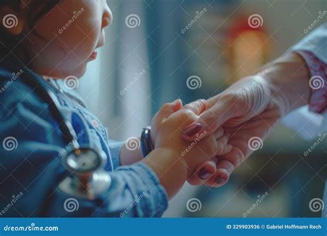 Pediatric Cardiology: Doctor S Hands, Stethoscope, and Baby Heartbe ...