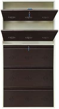 StayHappy 5-Door 30" Wide Wall-Mounted and Freestanding Metal Shoe Rack ...