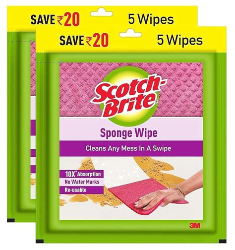 Scotch-Brite Sponge Wipe, Kitchen Cleaning Sponge, Reusable, Multi ...