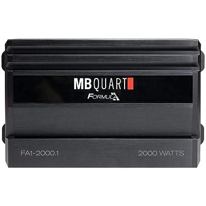 MB Quart FA1-2000.1 Mono Channel Car Audio Amplifier (Black) - Class SQ ...