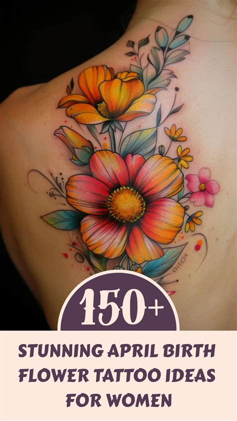 April Birth Flower Tattoo