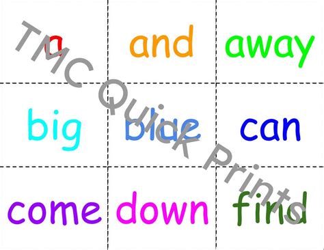 Pre-k Sight Word Flashcards | Dolch Sight Words | Preschool Flashcards ...