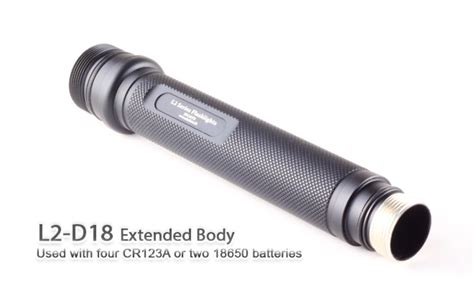 Solarforce L2-D18 Extended Body for Solarforce L2 Flashlight Series ...