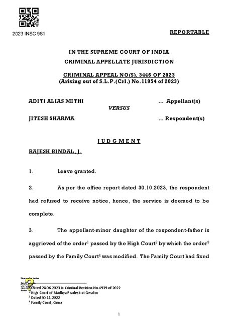 38285 2023 11 1505 48074 Judgement 06-Nov-2023 - 2023 INSC 981 ...