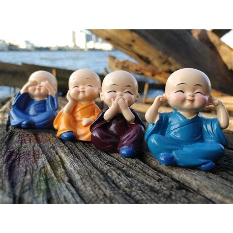 Buy GW Creations Resin Mini Buddha Monk Statue, Little Baby Monk ...