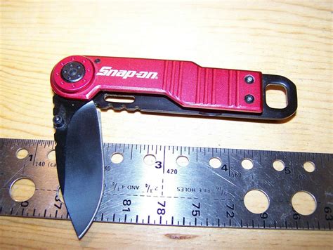 SNAP-ON MODEL NO.5230 BLACK & RED METAL FRAME LOCK POCKET KNIFE ...