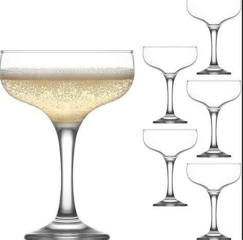 Buy BRUSHFINCH Coupe Cocktail Glasses Set - Champagne Coupe Glasses ...