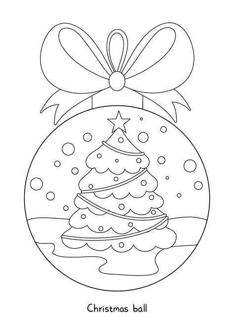 Free Printable Coloring Christmas Ornaments Coloring Pages
