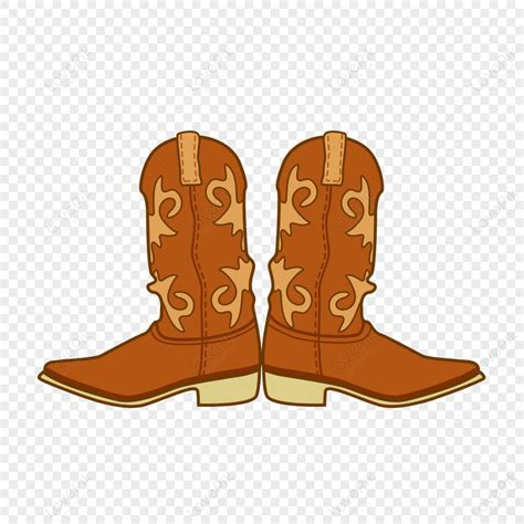 Brown Western Cowboy Boots Clip Art Pointed Boots The West, Art, Clip ...