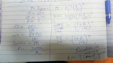 On a certain sum of money, after 2 years the simple interest and ...