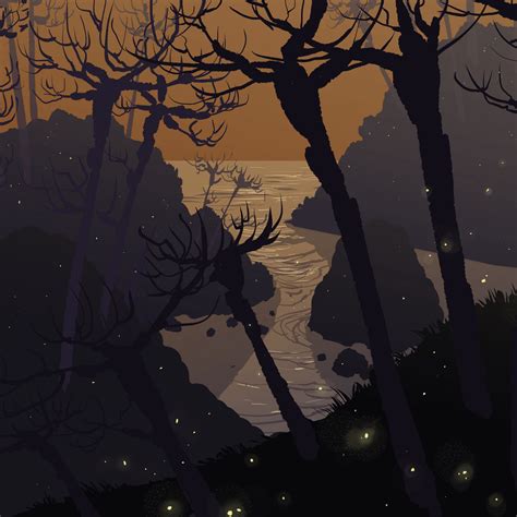 Download wallpaper 3415x3415 branches, trees, art, sea, night ipad pro ...