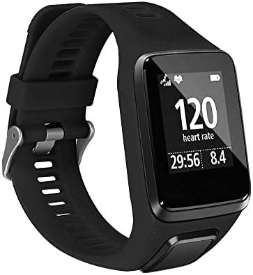 kwmobile Silicone Watch Strap for Tomtom Adventurer/Runner 3/Spark 3 ...