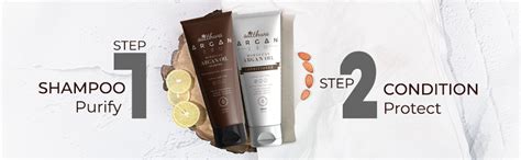 Satthwa Argan Oil Shampoo & Conditioner For Smooth Frizzy, Dry, Curly ...
