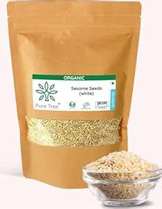 Pure Tree Certified Organic White Sesame Seeds (White Til) | 250 g ...