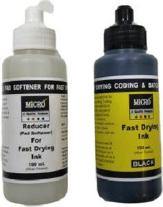 Micro Fast Drying Batch Marking Ink with a Blank Stamp Pad Stamp Pad ...