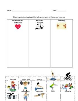Type of Exercise Worksheet 的图像结果
