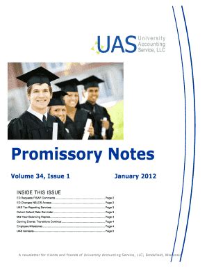 Fillable Online Promissory Notes - UASSALES .COM Fax Email Print ...