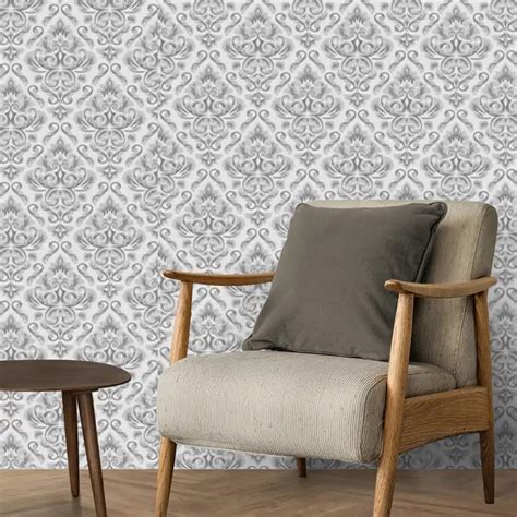 Royale Design Wallpaper Roll in Steel Grey Color | Life n Colors