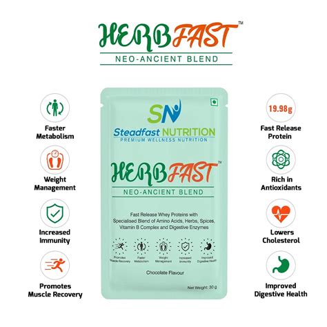 Steadfast Nutrition Herbfast Chocolate Flavour Powder, 30 gm Price ...