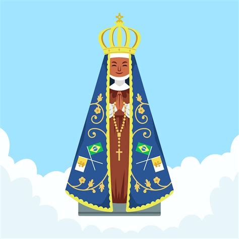 Nossa Senhora de Aparecida design plano | Vetor Grátis