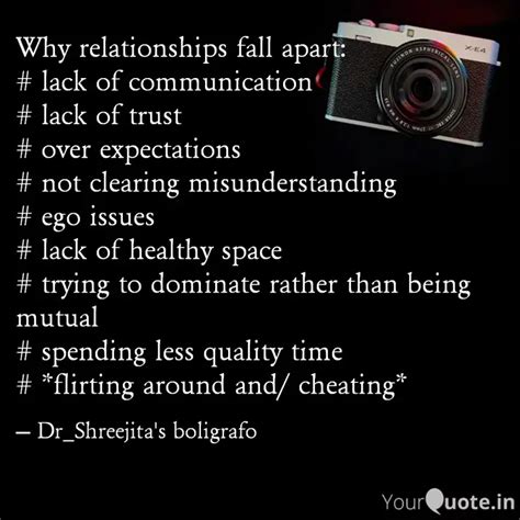 Why relationships fall ap... | Quotes & Writings by Dr. Shreejita ...