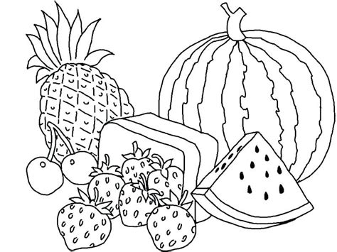 fruit pictures to print and colour
