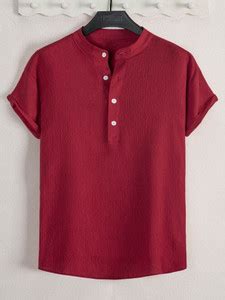 METRONAUT Men Solid Casual Maroon Shirt - Buy METRONAUT Men Solid ...