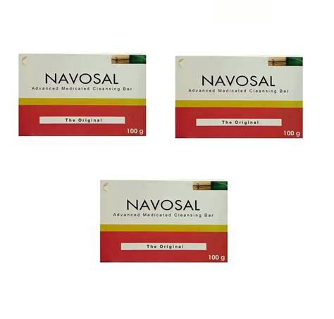 Navosal Cleansing Bar 100gm, PACK OF 3