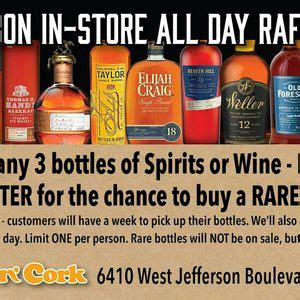 Rare Bourbon In Store ALL DAY Raffle and Sale, 6410 West Jefferson ...
