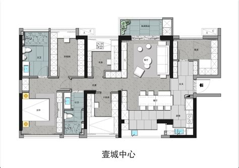 139平米三居室户型图 – 设计本装修效果图