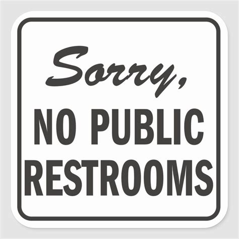 Printable No Public Restroom Sign - Printable New Year Banners