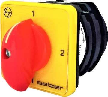Salzer (L&T) 2 pole ON-OFF 61198 10A S10 B03 Cam Operated Rotary Switch ...