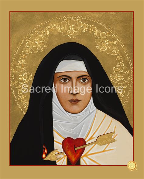 Saint Teresa of Avila Icon Print - Sacred Image Icons