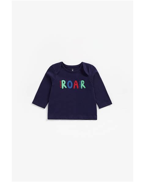 Buy Boys Full Sleeves T-Shirt Text Print - Navy Online at Best Price ...