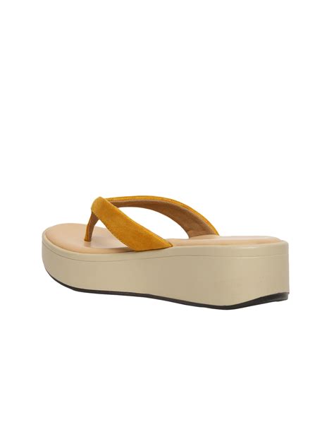 Catherine Yellow 1.8 Inch Flatform Heels For Women – Monrow Shoes